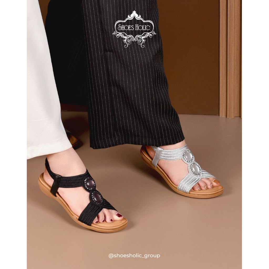 รองเท้าแตะส้นเตี้ยสตรีนําเข้า F131-11 [3 สี]