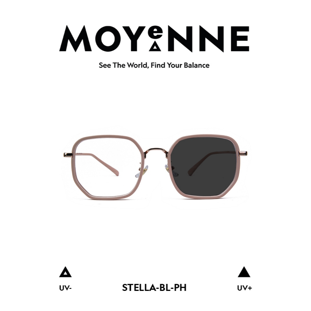 STELLA by Moyenne Glasses - แว่นตาป้องกันรังสี Bluechromic สําหรับผู้หญิงลําลองหรูหรา
