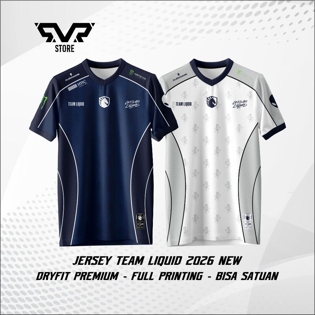 JERSEY Gaming Team Liquid 2026 ใหม่เสื้อยืด Liquid Game Dota 2 CSGO LOL Valorant (ฟรีฉายชื่อ)