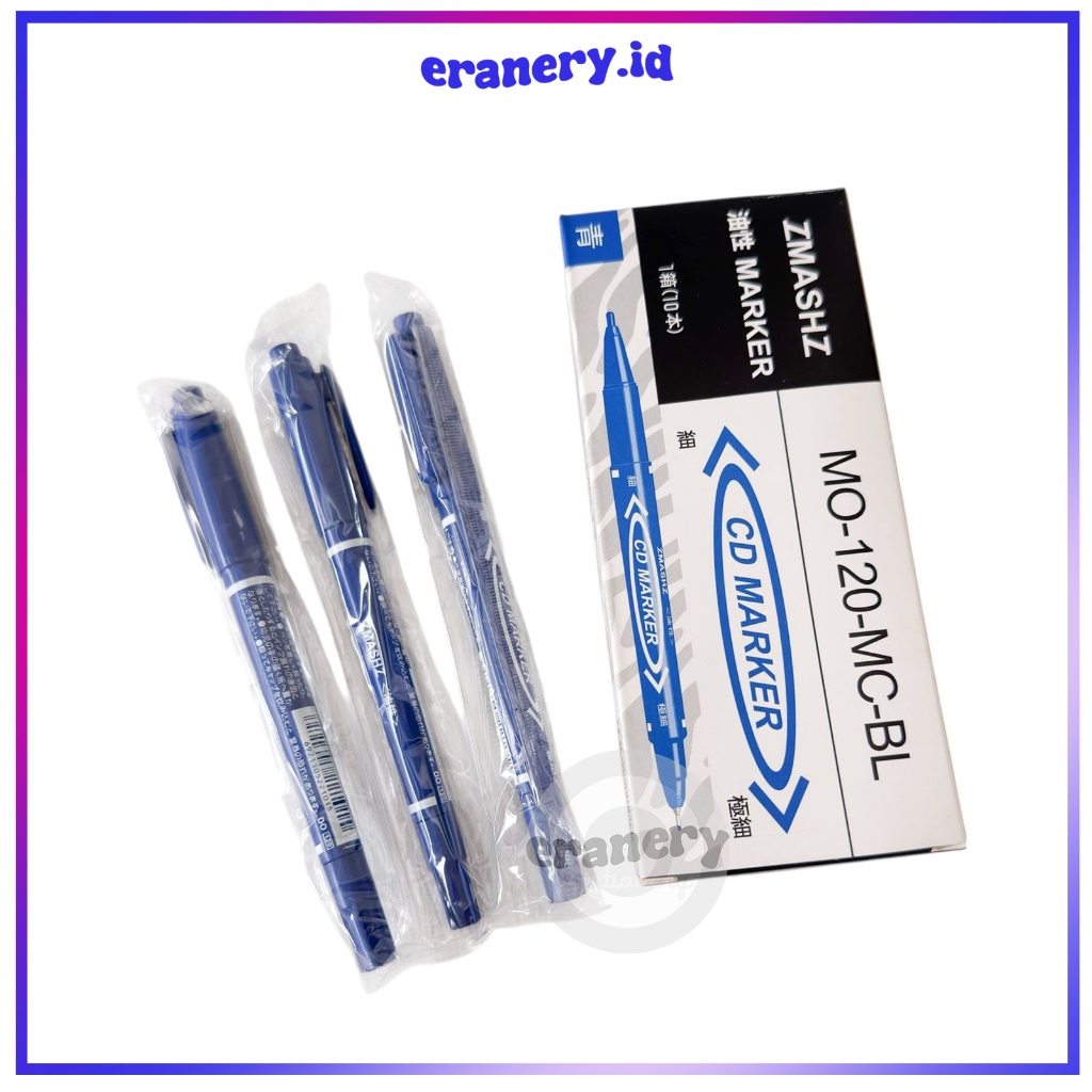 MERAH RED AND BLUE PEN / MARKER PEN / ปากกาเจลสี