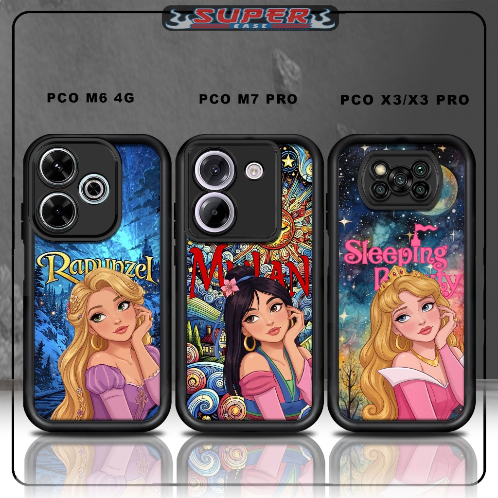 เคส Hp สําหรับ SoftCase Hp สําหรับแก้วสีดําพรีเมี่ยม POCO M6 4G PCO M7 PRO PCO X3/X3 PRO Design PRIN