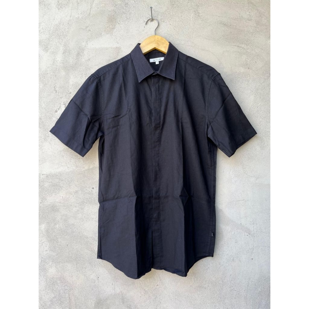 KEMEJA G2000 เสื้อเชิ้ตผู้ชายสีดํา L