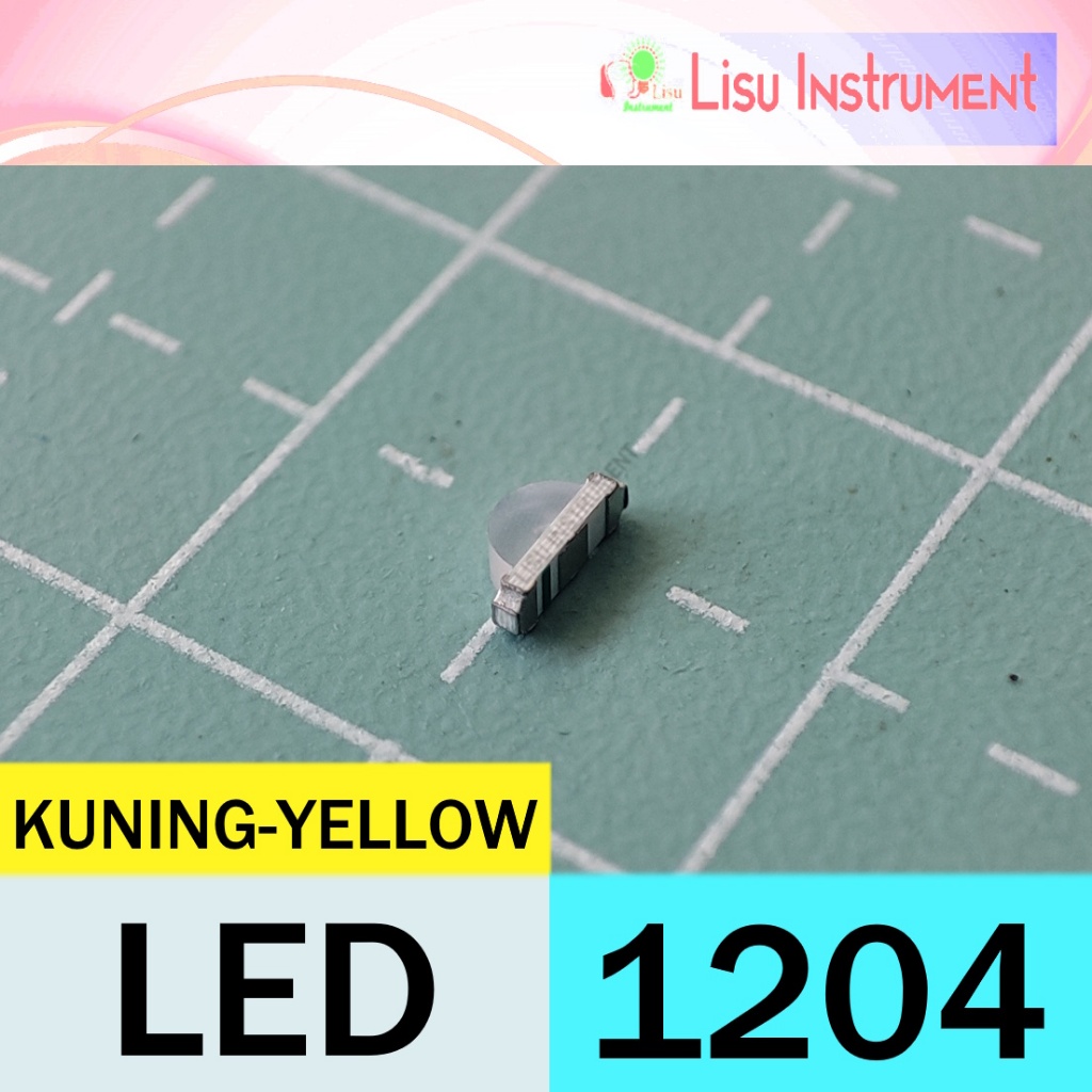 1204 (3210 Metric) มุมมองด้านข้าง LED SMD 1206 สีเหลือง-เหลือง