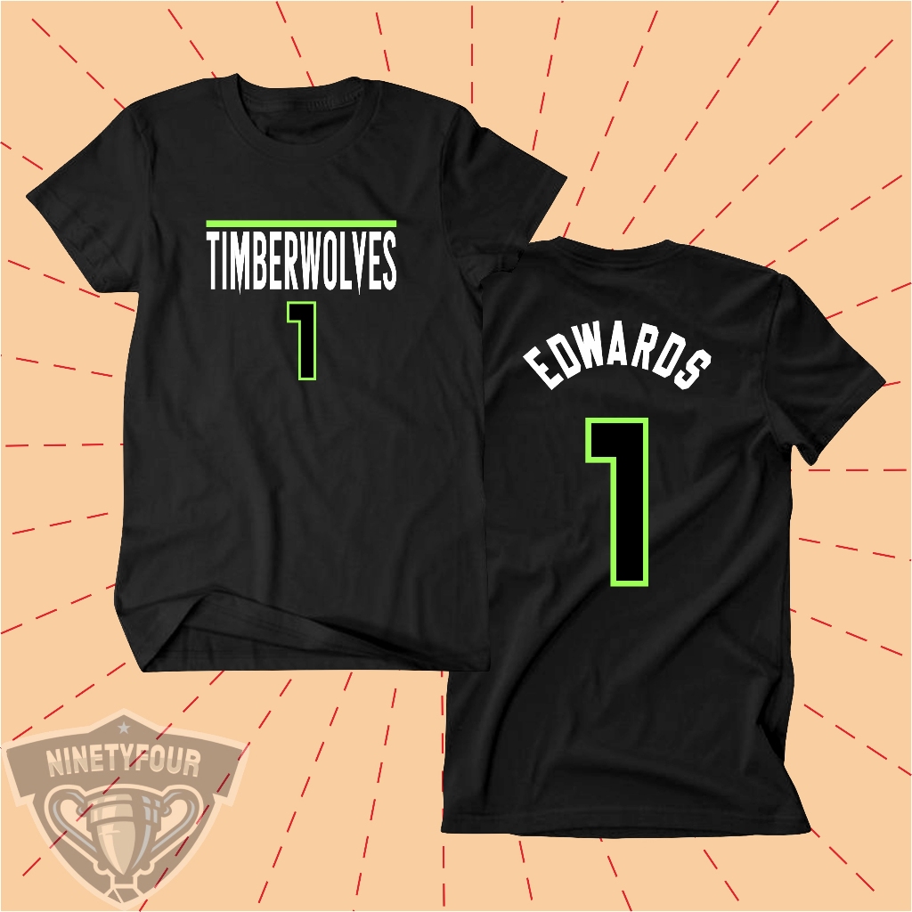 94c / เสื้อยืด Basketball Timber Wolver Minnesota / 1 / Edwards /