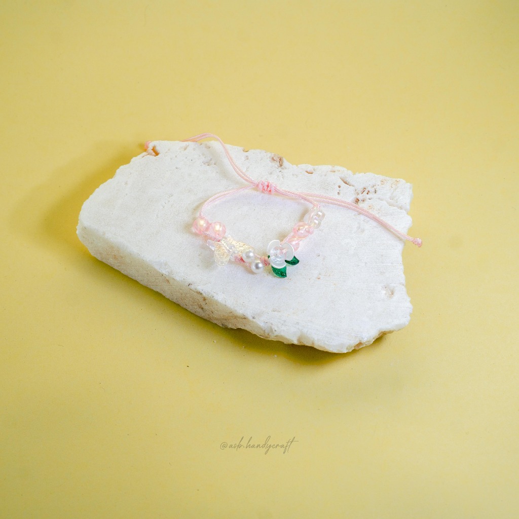 [TG104] 1 ชิ้น - สร้อยข้อมือโมเต้เชือกหยก 1 มม. พรีเมี่ยม