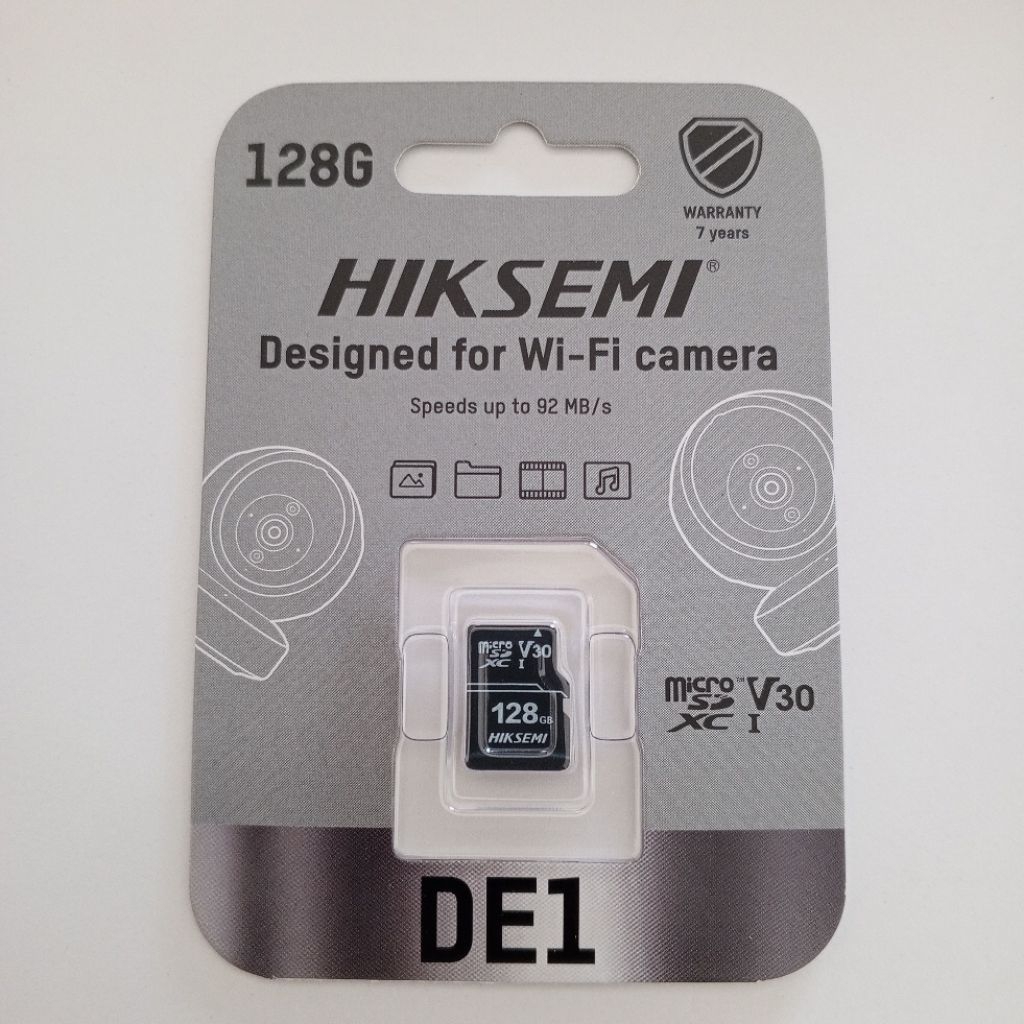 Micro SD 128Gb Hiksemi CCTV Edition, MicroSD Class 10 Speed 92MB/s, Recording 24 Hours, Memory WiFi 