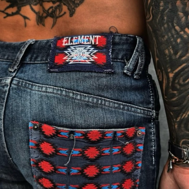 Element Skatebord Y2K Straight Deep Blue Wash Jeans