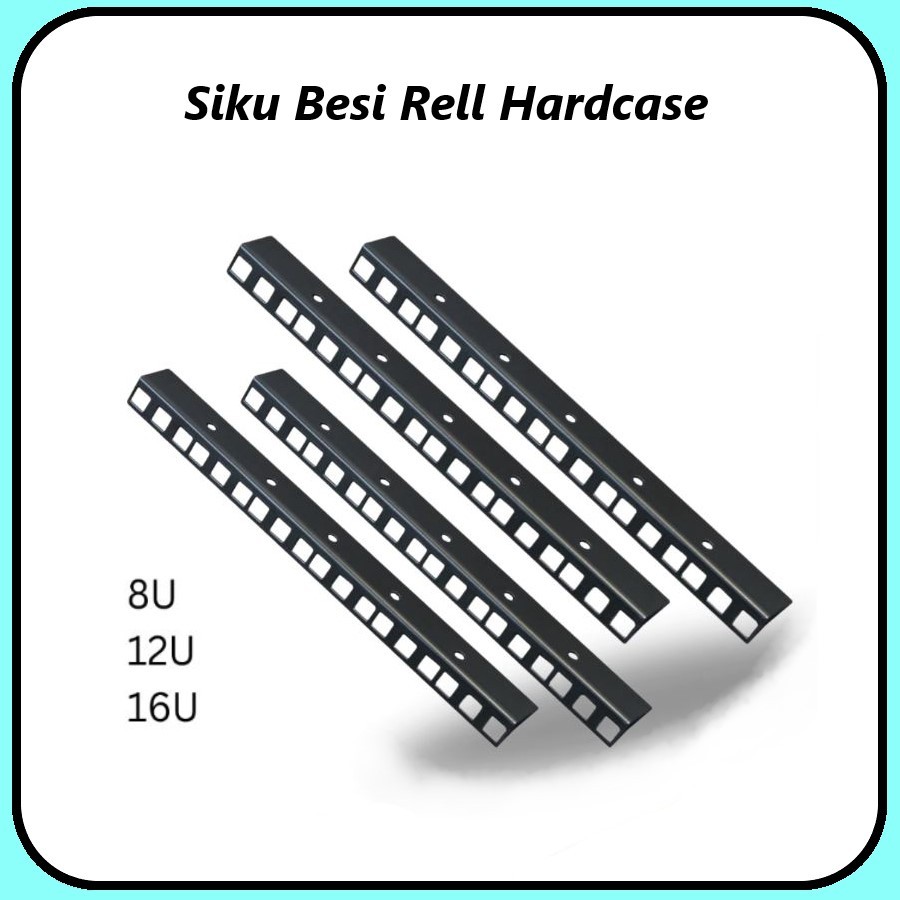 SIKU S-NET สีดํา Hardcase Rail Iron Angle List 8u 10u 12u 16u - Rail Accessories กล่อง Acc 8 10 12 1