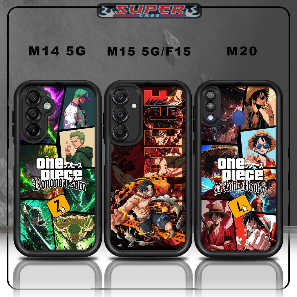 เคส Hp SoftCase Hp สําหรับแก้วสีดําพรีเมี่ยม SAMSUNG M14 5G M15 5G F15 M20 Design ONEPIECE GTA