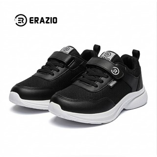 ERAZIO Sepatu Sekolah Anak Original Model Pylon Velcrro dan Tali Hitam Putih Sepatu Anak Laki Laki dan Perempuan Pylon Ringan Terbaaru Kualitas Premium Ukuran 30-37