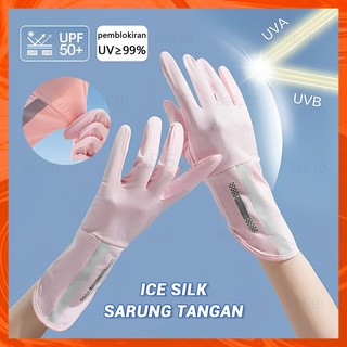 Sarung Tangan Anti Uv Sarung Tangan Motor Wanita Kaos Tangan Motor Kain Sutra Es Cepat kering