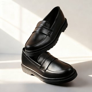 Sepatu Slip On Loafers Pria Formal | SB AIDEN BLACK