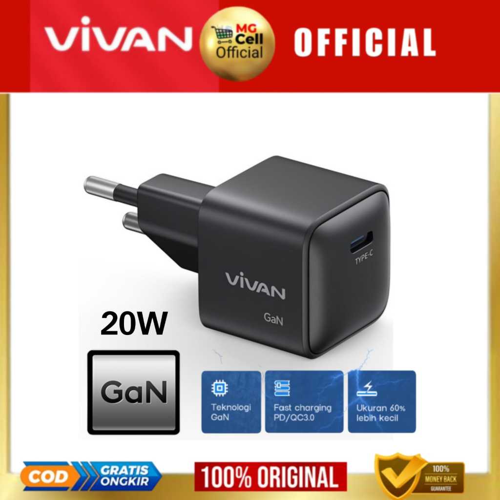 VIVAN Mini Charger Power Ice 20S 30S Fast charging 20W 30W 3A Type C PD QC 3.0 - อย่างเป็นทางการรับป