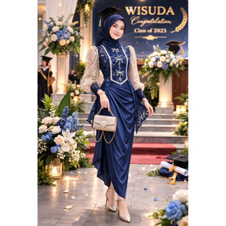 SET MIRA KEBAYA BRUKAT RENDA TILE BORDIR PITA MUTIARA + ROK SILK WISUDA MODERN CASUAL