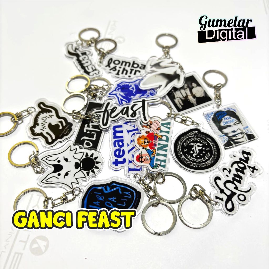 HINDIA ARTIST KEYCHAIN HINDIA FEAST KEYCHAIN HINDIA FEAST BAND KEYCHAIN