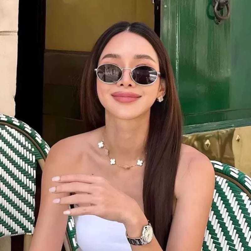 แว่นกันแดด Retro Ellips ดั้งเดิมสําหรับแว่นตาป้องกันรังสียูวีสําหรับผู้ชายและผู้หญิง (Tg)