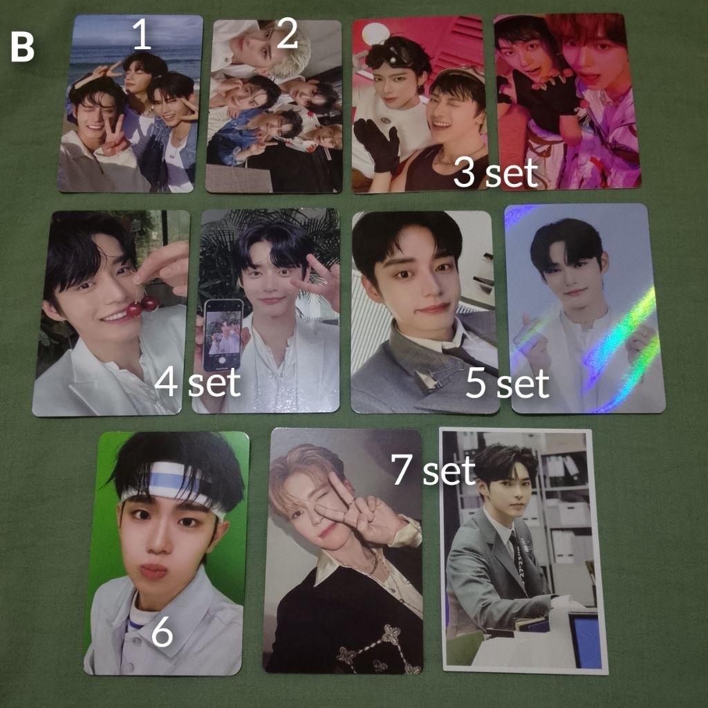 Photocard อย่างเป็นทางการ Zerobaseone Unit ZB1 matthew jiwoong taerae hanbin yujin ริคกี้