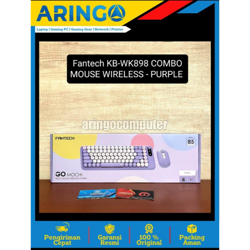 Fantech KB-WK898 GO MOCHI85 COMBO MOUSE WIRELESS/BLUETOOTH - สีม่วง