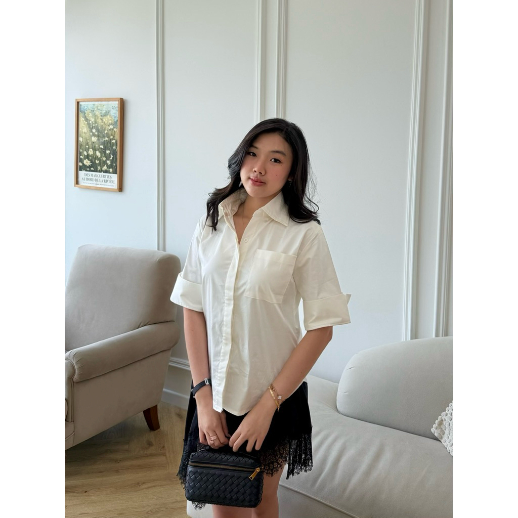 KEMEJA [Wear.klassy] Zoey Shirt / Womens Shirt / Womens Official Top / Womens Semiwool / Womens Top 