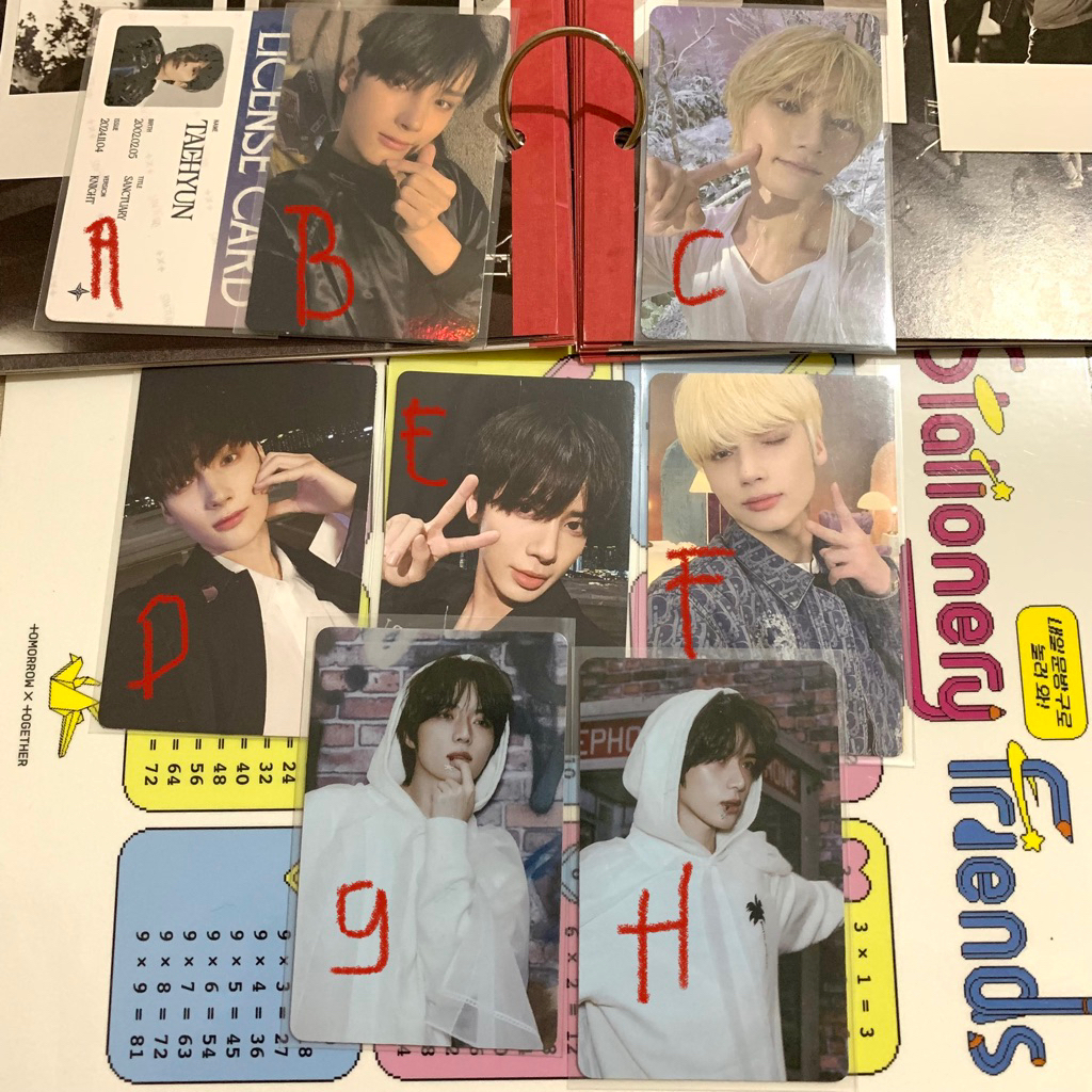 CLEARANCE BEOMGYU TAEHYUN แนะนําให้ไค TXT โฟโต้การ์ด