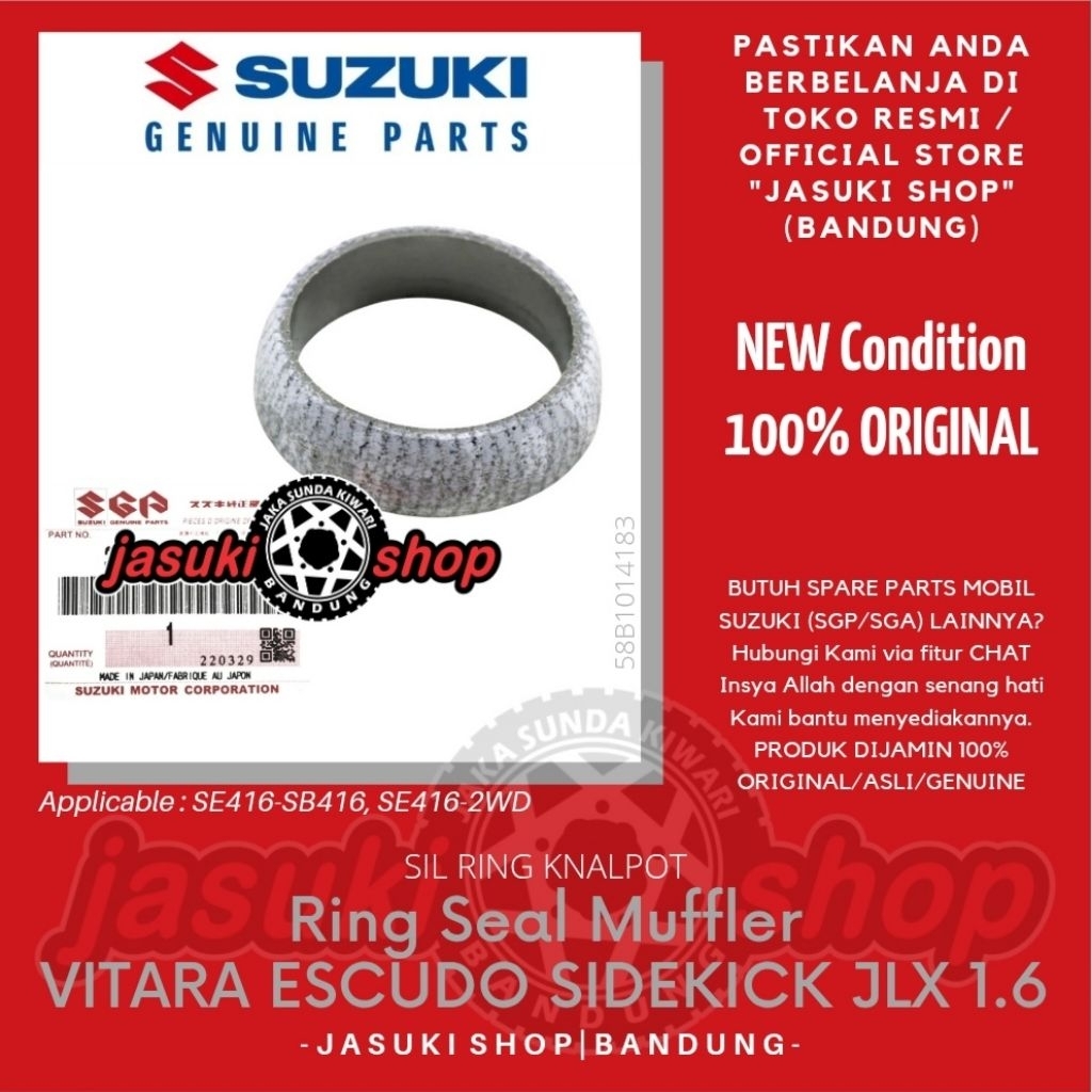 บรรจุแหวนซีล Sil Muffler ท่อไอเสีย Suzuki Vitara Escudo Sidekick 1.6 JLX ของแท้ SGP