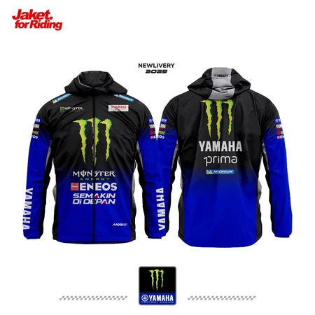 YAMAHA LIVERY 2025 เสื้อแจ็คเก็ตมอเตอร์ไซค์พิมพ์เต็ม MIO AEROX NMAX XMAX JUPITER YZ WR