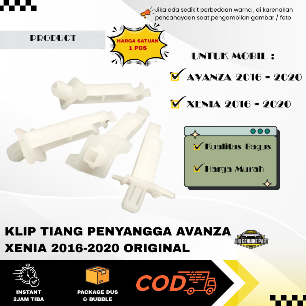 Original Avanza Xenia 2016-2020 รองรับเสาคลิปราคาหน่วย