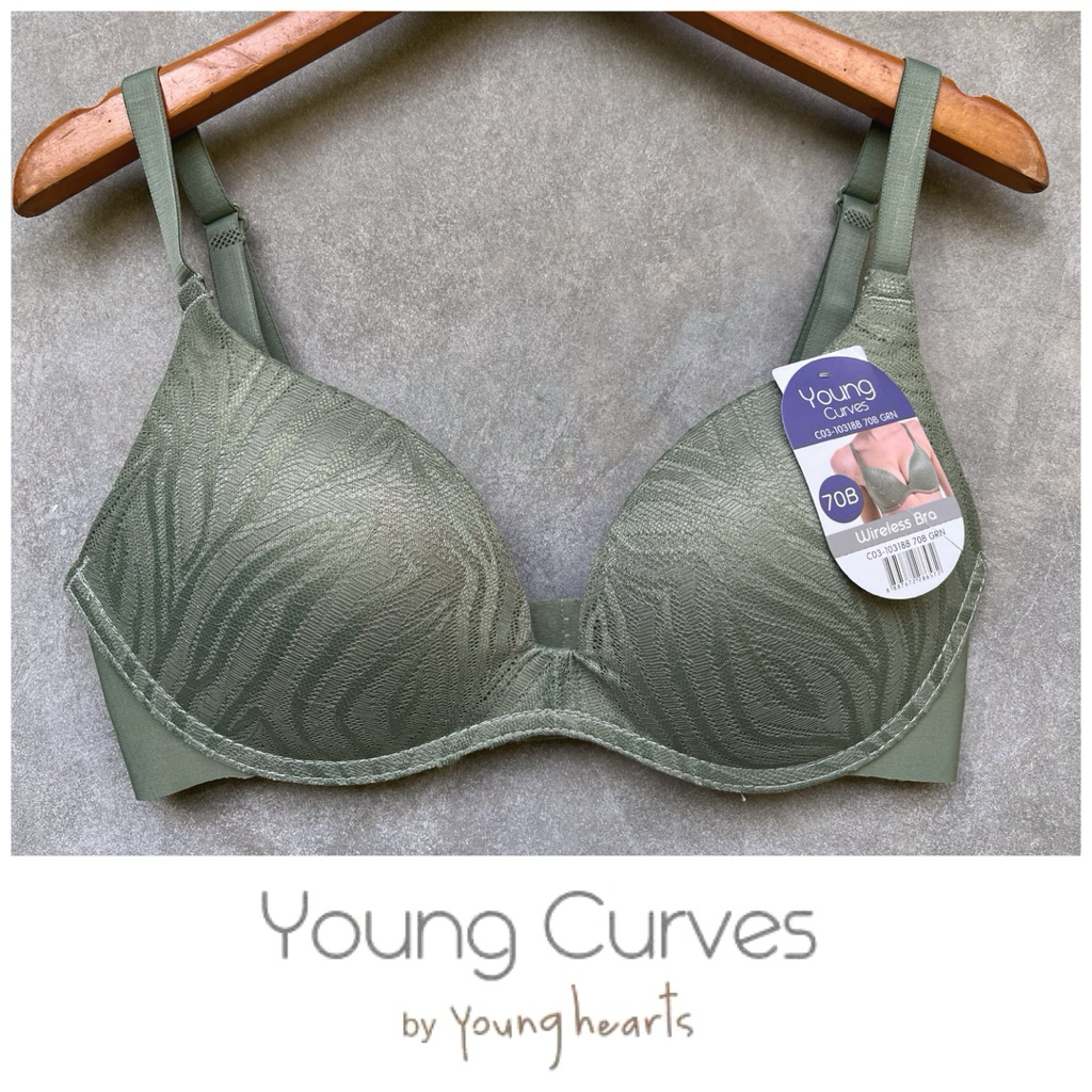 CODE BYC318 GRN Bra Young Curves SEAMLESS Size เท่านั้น: 32B 34B