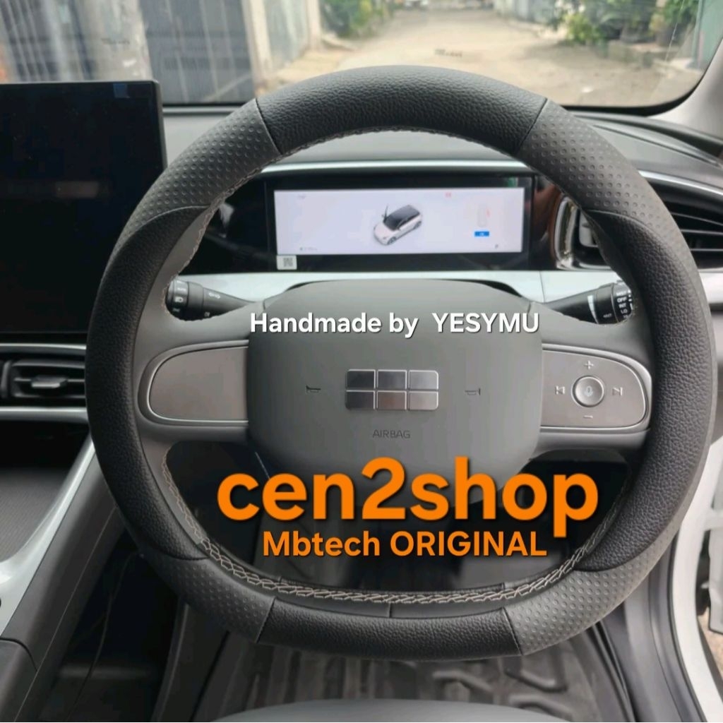 Geely Ex2 - EX2ON Mbtech หุ้มพวงมาลัยต้นฉบับ หนังสังเคราะห์ ใส่สบาย กันลื่น ดีไซน์เรียบหรู + นุ่มตัวน้อย... ปลอกหุ้มพวงมาลัยรถยนต์