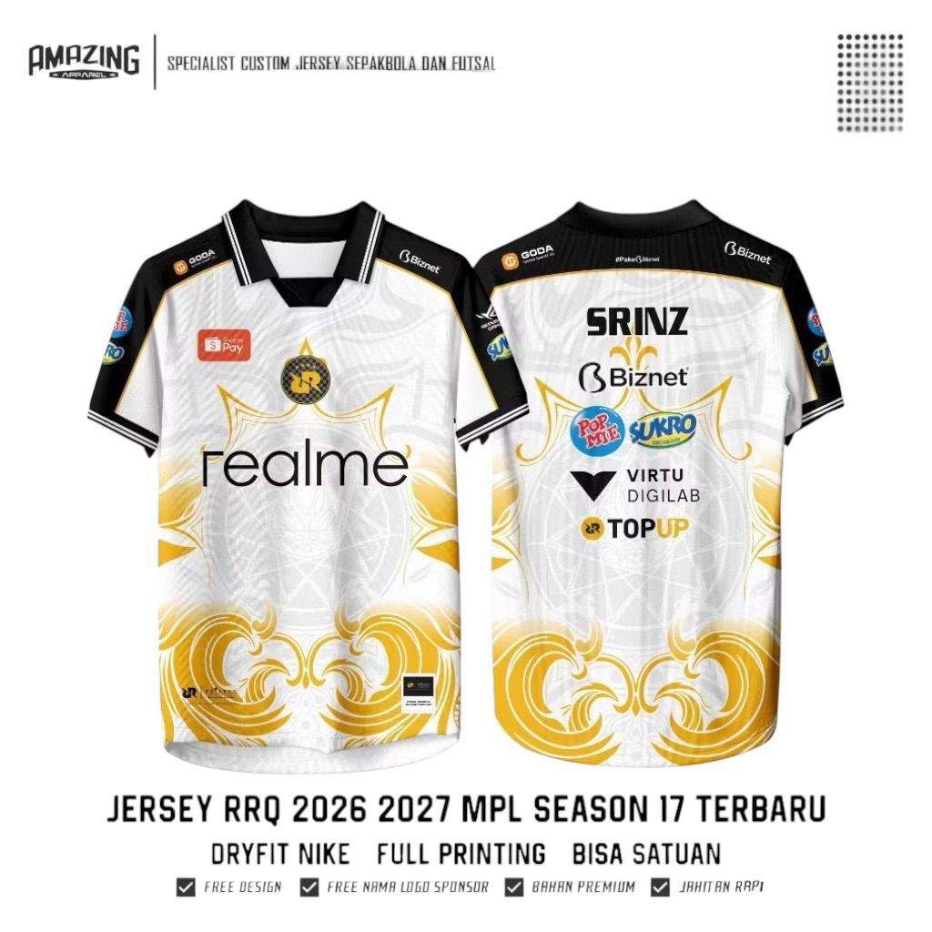 RRQ MPL S17 2026 ESPORT JERSEY ฟรี NICKNAME