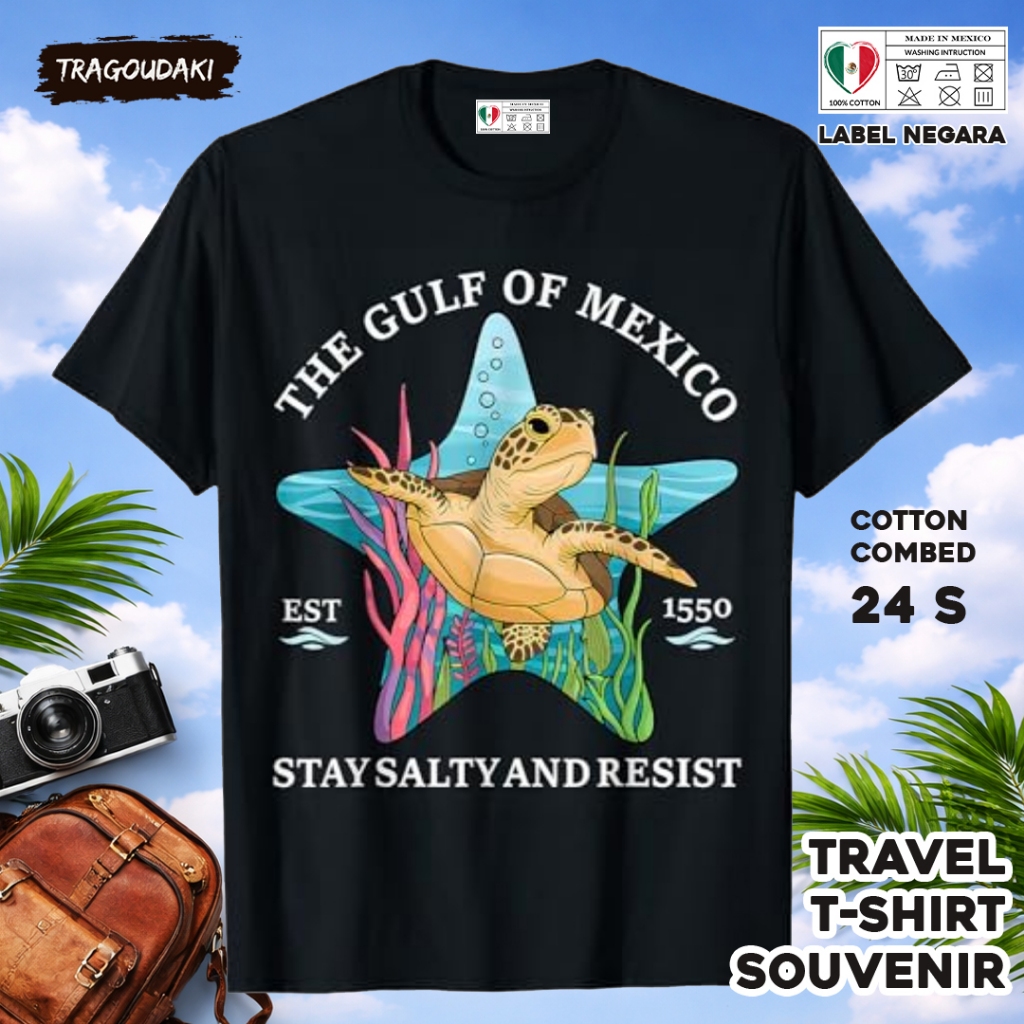 MEXICO ของที่ระลึก T-SHIRT MEXICO 13 ของที่ระลึก Tag เสื้อทําจากผ้าฝ้ายหวี 24s