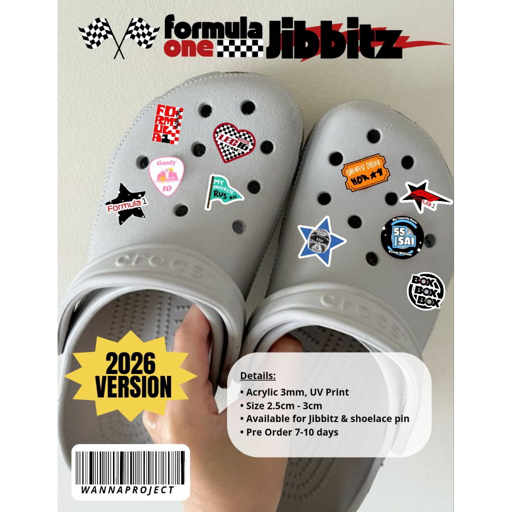 [PRE ORDER] พวงกุญแจอะคริลิค Jibbitz F1 Formula1 Racer