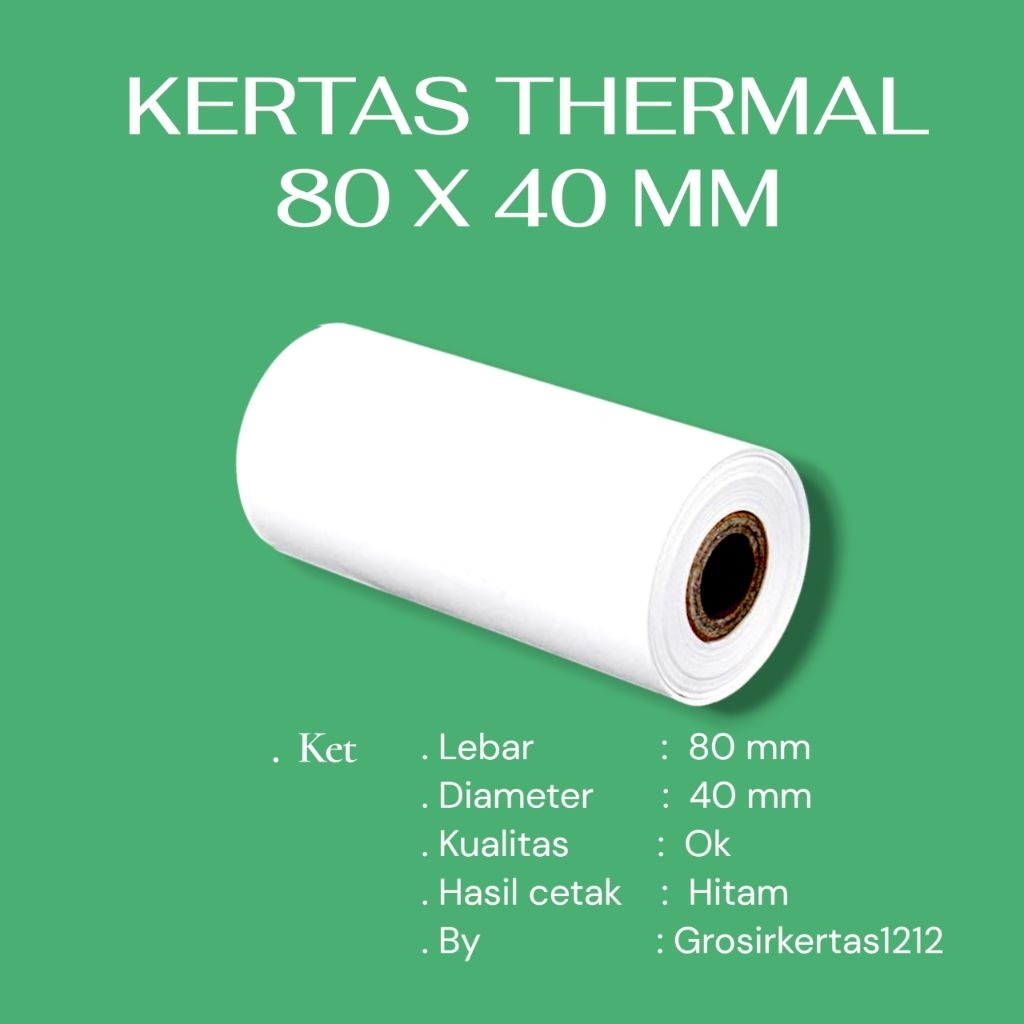 THERMAL PAPER 80X40 MM CASH RECEIPT PRINTER 80MM