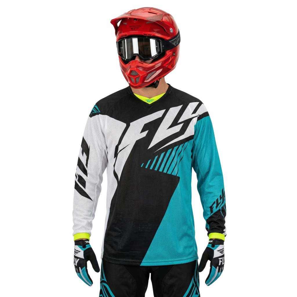 FLY Racing Mesh Black White TL Jersey Motocross Trail Mx Original