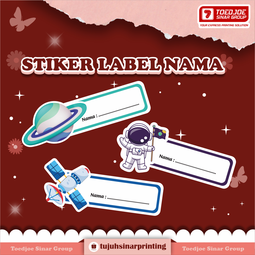 BOOK LABEL STICKER BOOK NAME STICKER HVS BONTAK/CHROMO MATERIAL