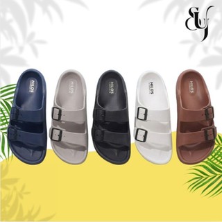Sandal Selop Pria HILO'S Strap Dua Bahan Karet Empuk Anti Licin Karet Premium