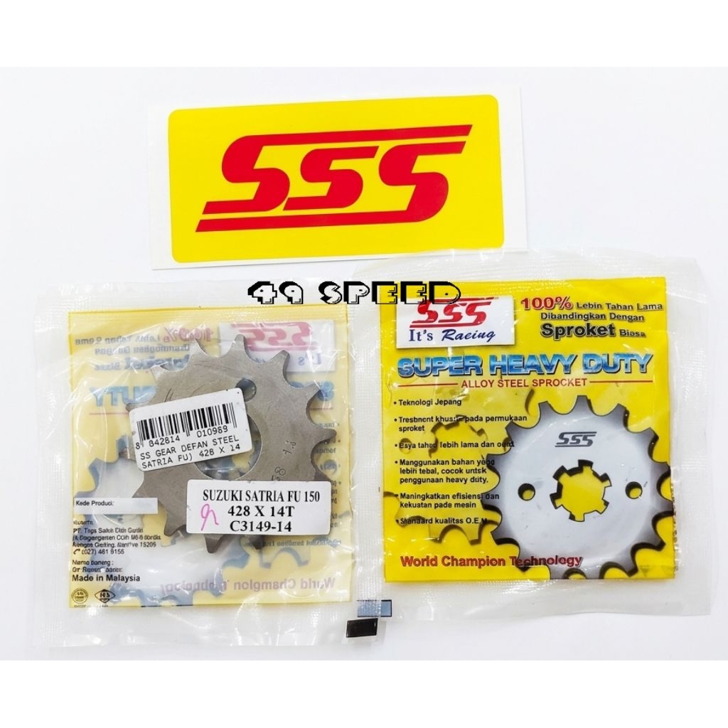 FRONT SS GEAR SUZUKI SATRIA FU UK 428/ 415 -13T, 14T, 15T /SSS/ORIGINAL