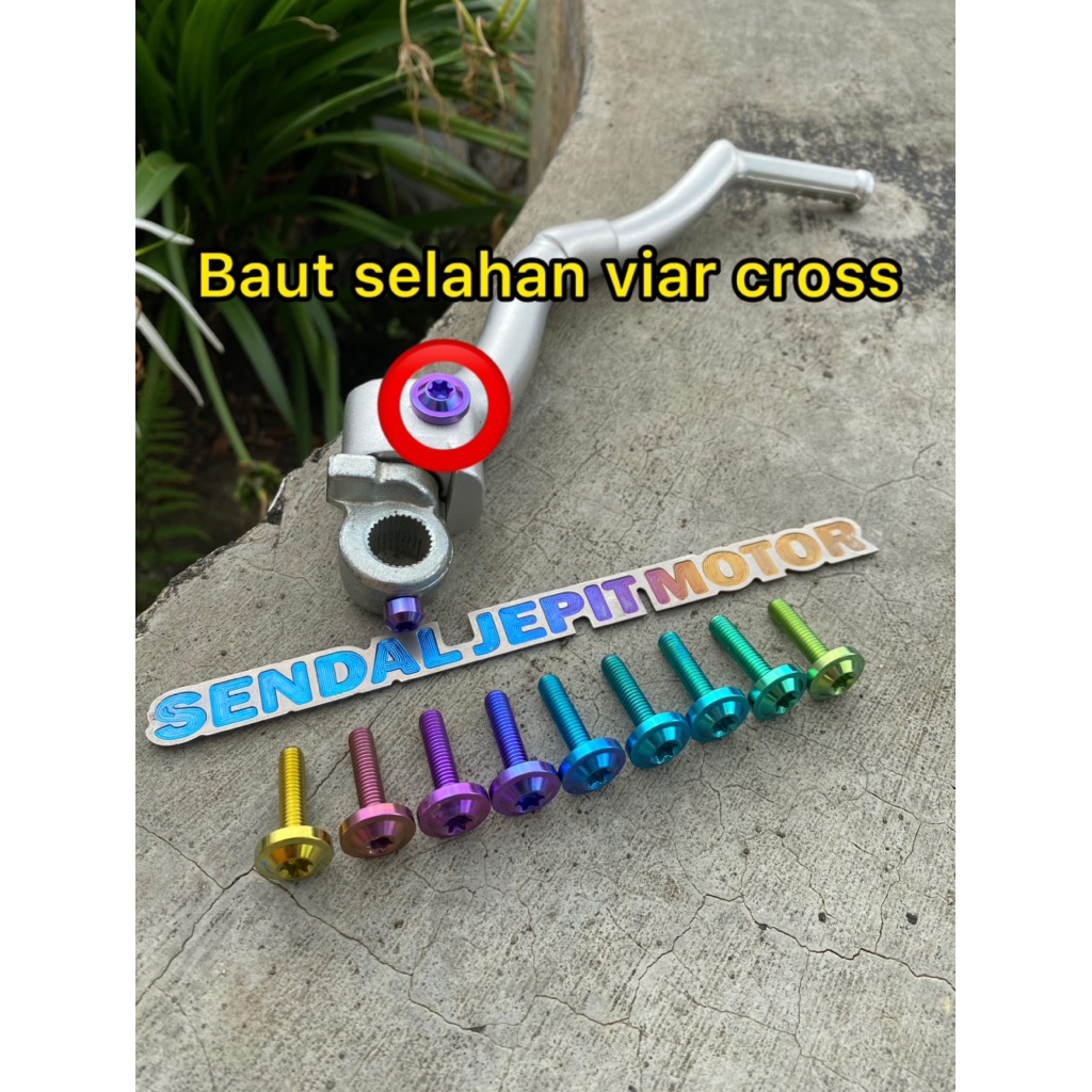 SELAHAN VIAR CROSS TITANIUM BOLT KICK STATER VIAR CROSS TITANIUM BOLT VIAR CROSS STATER PEDAL TITANI