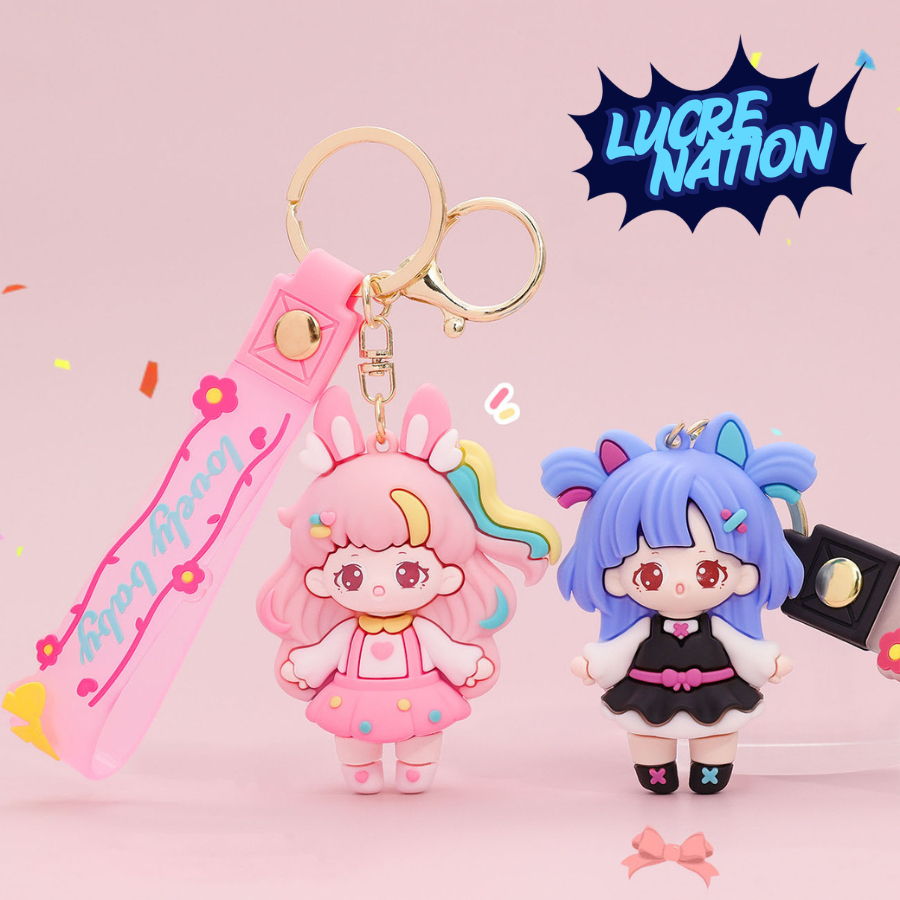 GANTUNGAN Love Lady Minecraft Key Chain น่ารัก Love Lady พวงกุญแจรถ