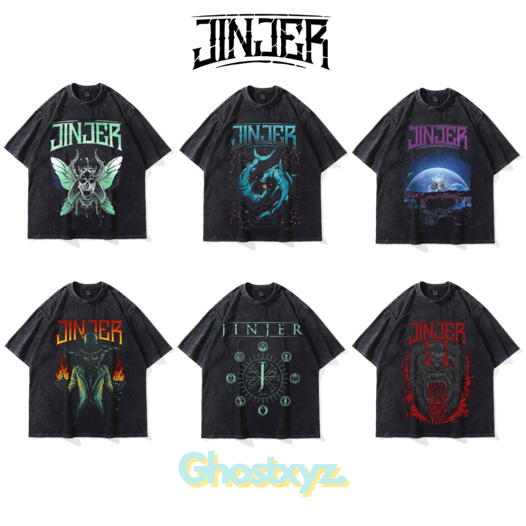 เสื้อยืด Ghostxyz Jinjer Wash Oversize Vintage Tee เสื้อยืด