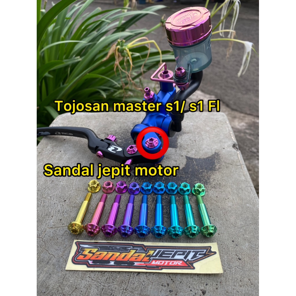 TOJOSAN TITANIUM BOLT ชุด RCB S1 เบรค MASTER TITANIUM NUT SET TOJOSAN TITANIUM ชุด RCB S1 TOJOSAN TI