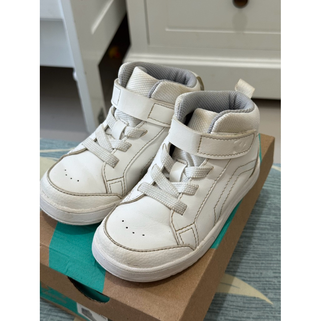 PRELOVED TOEZONE Orville Ch รองเท้าสีขาว/เทาขนาด Eur 26 - รองเท้าเด็ก Unisex สําหรับเด็กชายและเด็กหญ