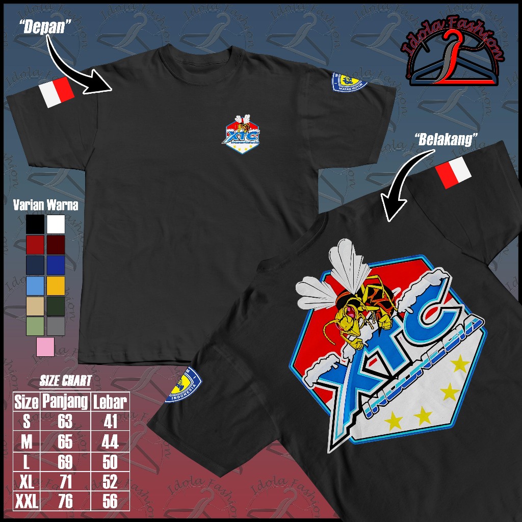 XTC อินโดนีเซีย V02 เสื้อยืด - เสื้อถนนเซ็กซี่, เสื้อยืดรถจักรยานยนต์, Distro, ผู้ใหญ่ผู้ชายผ้าฝ้าย 