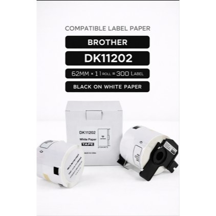 COMPATIBLE LABEL PAPER BROTHER DK-11202 - 62MM X 100MM - พร้อมตัวยึด