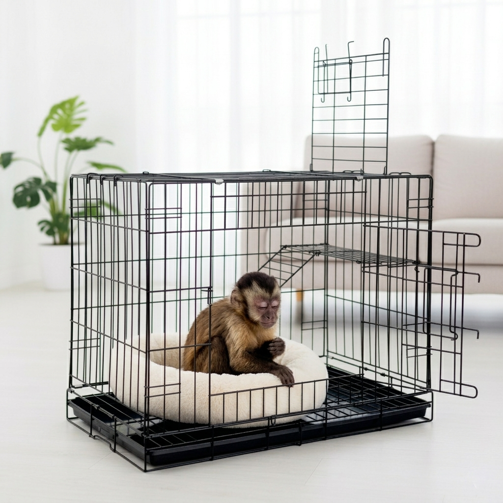MONKEY CAGE UK.60 - ฟรี LADDER RACK, NAME TAG, TRAY - UK.48 X 30 X 38, สามารถพับได้