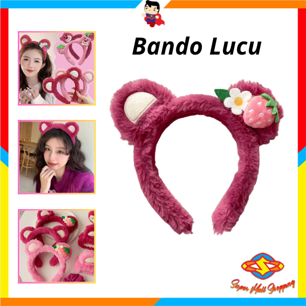 SMS น่ารักแถบคาดศีรษะหมีหู Bondu คอสเพลย์ Motif หมีหู Bandana น่ารักสไตล์ผู้หญิงเด็กและผู้ใหญ่แฟชั่น