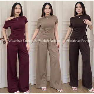 Yara Set - Wanita Casual Knit Stretch One Set Celana Panjang Outfit Fashion Wanita Terbaru 2026
