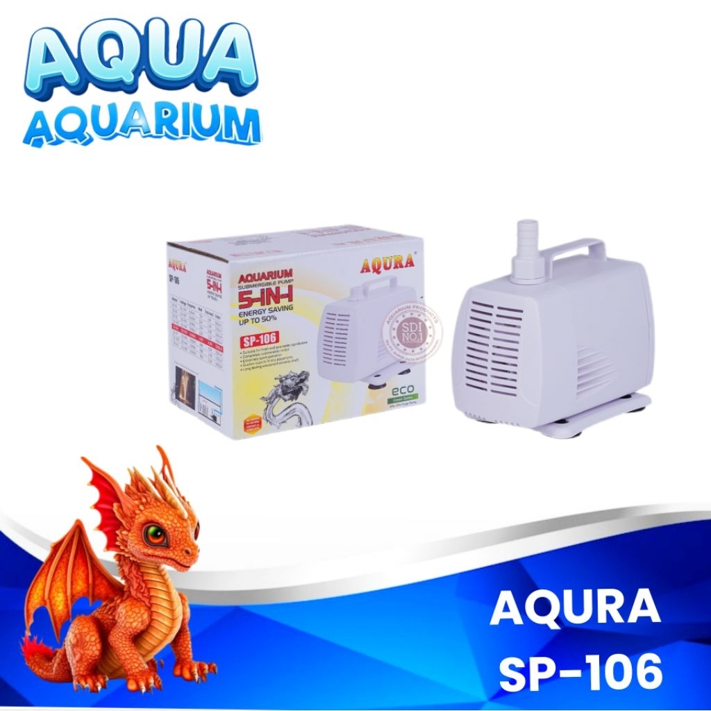 AQURA SP 106 POND PUMP KOI FISH POND ปั๊มน้ํา