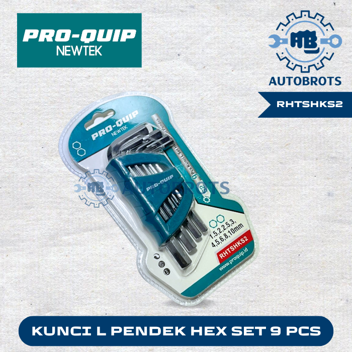PRO-QUIP ชุดกุญแจหกเหลี่ยมสั้น 9 ชิ้น / ชุดกุญแจหกเหลี่ยมสั้น 9 ชิ้น RHTSKS2