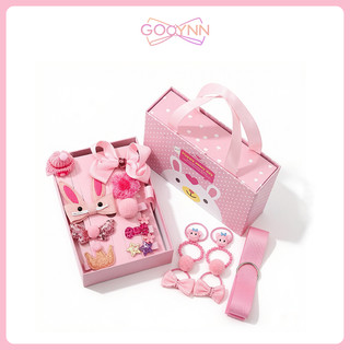 GOOYNN 18Pcs/Set Aksesoris Rambut Anak Perempuan Set Jepit Rambut&Ikat Rambut Set Kotak Hadiah Gratis